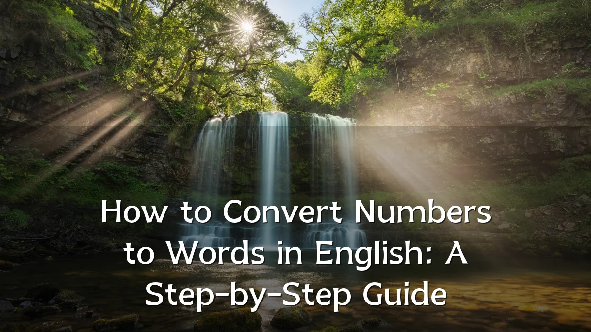 How to Convert Numbers to Words in English: A Step-by-Step Guide