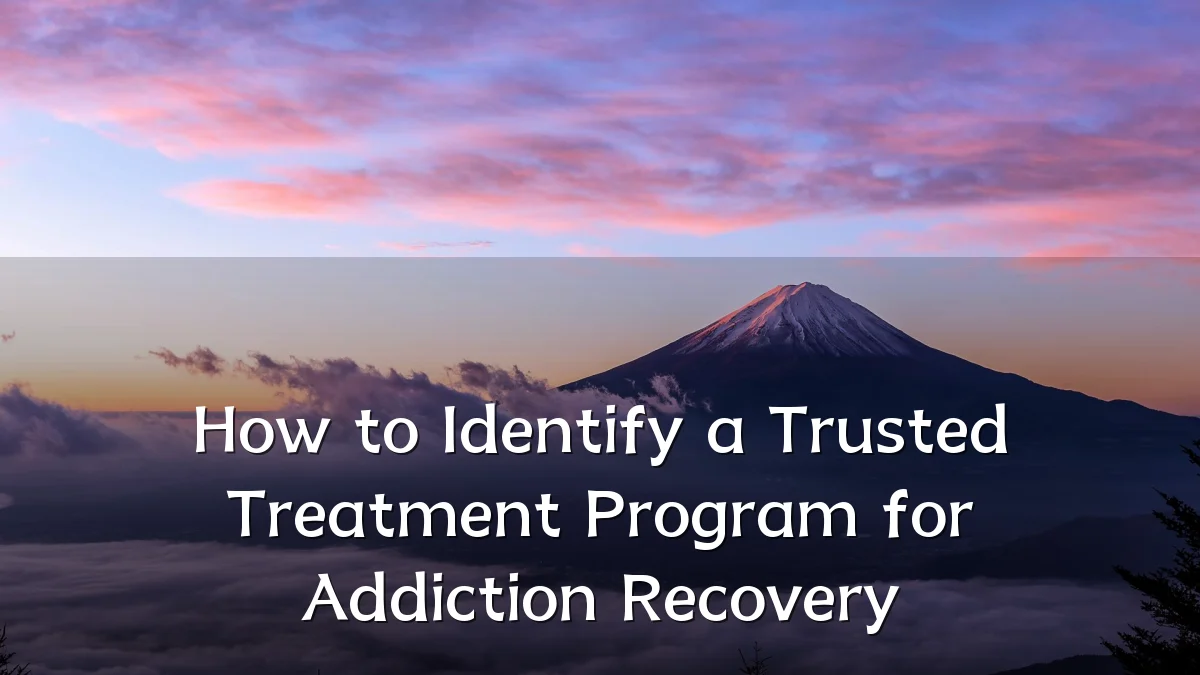 How to Identify a Trusted Treatment Program for Addiction Recovery