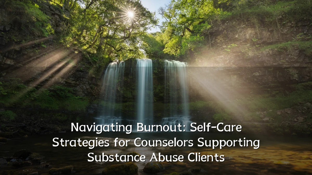 Navigating Burnout: Self-Care Strategies for Counselors Supporting Substance Abuse Clients