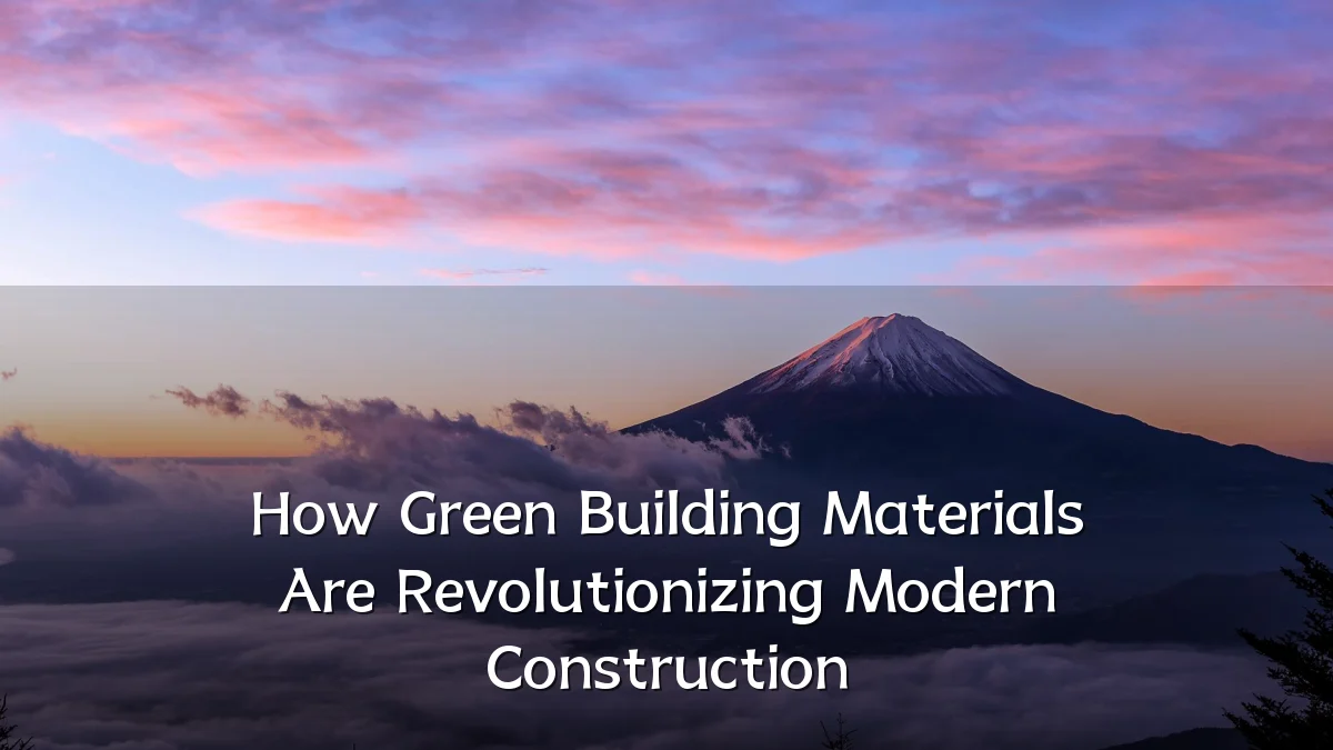 How Green Building Materials Are Revolutionizing Modern Construction