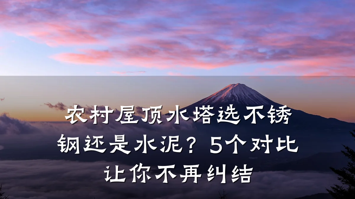 农村屋顶水塔选不锈钢还是水泥?5个对比让你不再纠结